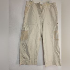 Ralph lauren Cargo pants Tan Safari cropped size 6